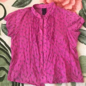 Torrid Floral button down blouse